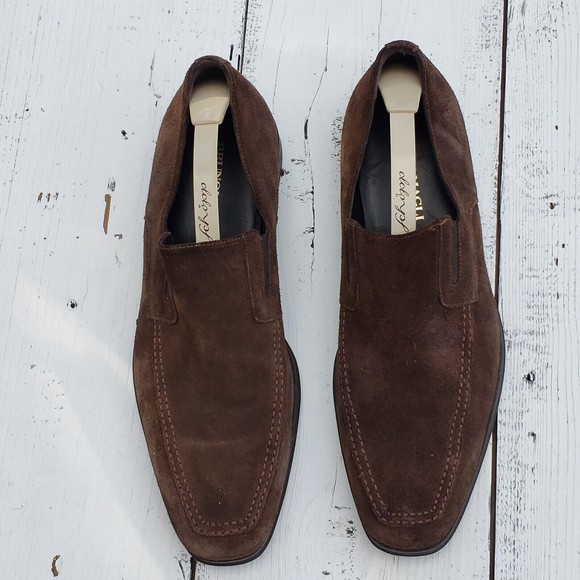 Bruno Magli Brown Suede Leather Loafer Shoes Men\'s Size 9.5 main image 4